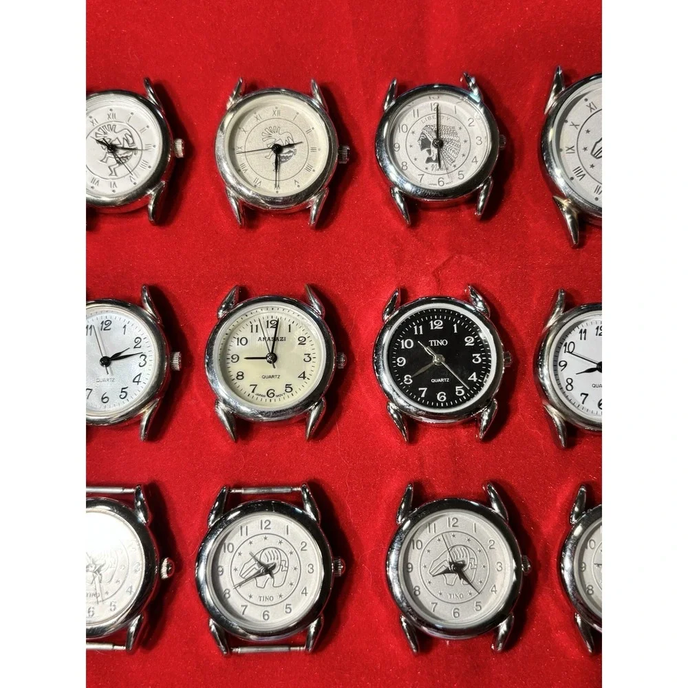 Large Lot (16)  of Native American Style Replacement Watch Faces  New Batteries